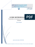 Guide Méthodologique Pour Mémoire Master ESGEN 2023 2024