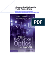 Modern Information Optics With Matlab Yaping Zhang Full Chapter