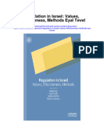Regulation in Israel Values Effectiveness Methods Eyal Tevet All Chapter