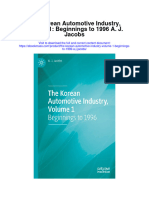 The Korean Automotive Industry Volume 1 Beginnings To 1996 A J Jacobs Full Chapter