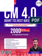 CM 4.0 Best Quant TCS Questions
