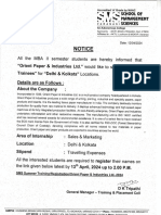 Orient Paper & Industries Ltd. - Summer Training - Notice