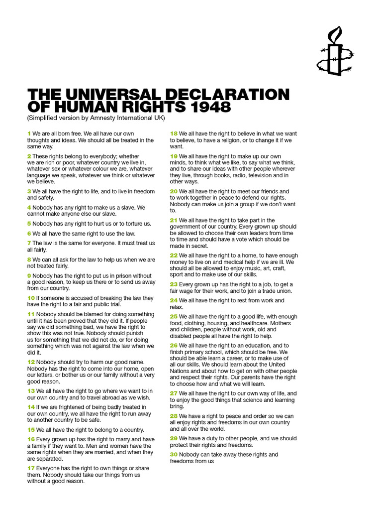 Universal Declaration of Human Rights | PDF | Justice | Crime & Violence