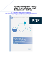 Download The Language Of Contemporary Poetry A Framework For Poetic Analysis 1St Ed 2022 Edition Lesley Jeffries full chapter