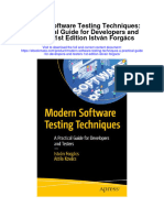 Modern Software Testing Techniques A Practical Guide For Developers and Testers 1St Edition Istvan Forgacs Full Chapter