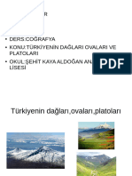 Türkiyenin Dağları Ovaları Platoları