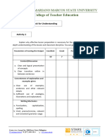 Assignment in Unit II Lesson II Instructional Planning