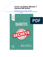 Diabetes Secrets 1St Edition Michael T Mcdermott MD Author Full Chapter