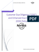Customer Due Diligence ("CDD") and Enhanced Due Diligence (EDD) Policy