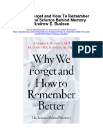 Download Why We Forget And How To Remember Better The Science Behind Memory Andrew E Budson all chapter