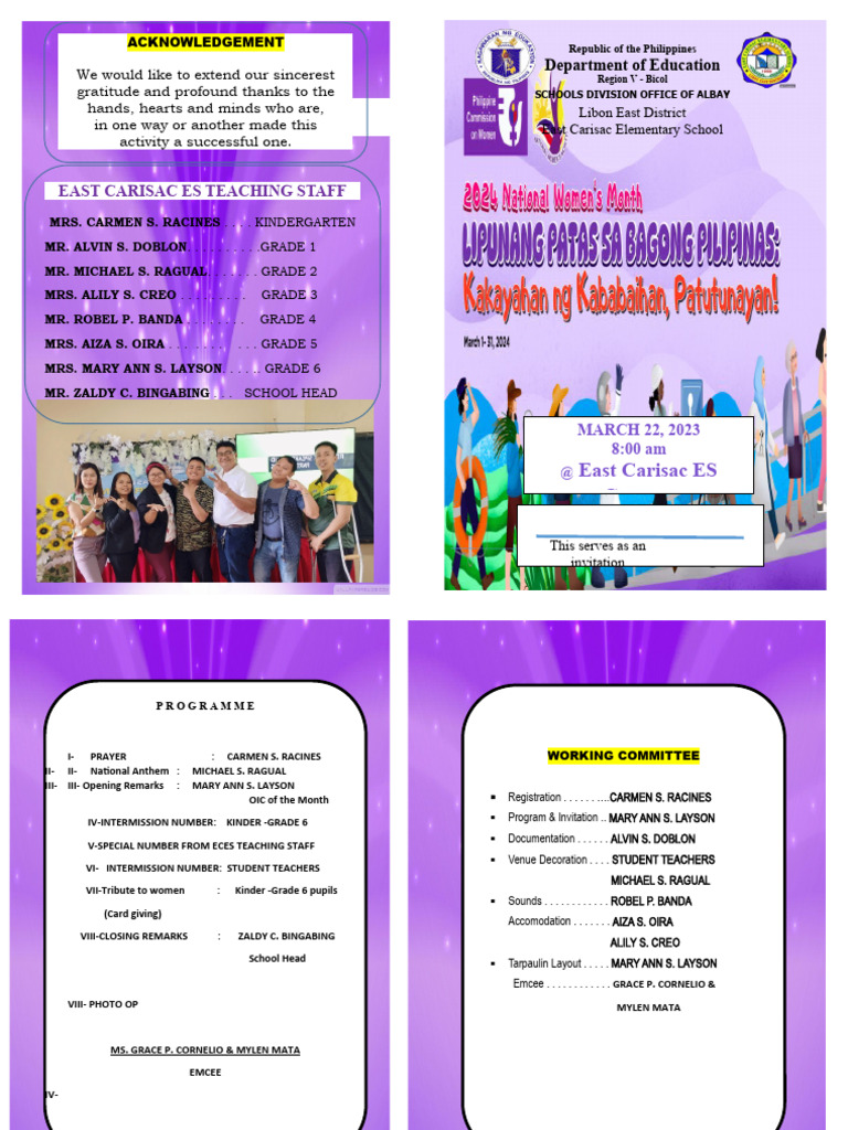 women's month programme | PDF