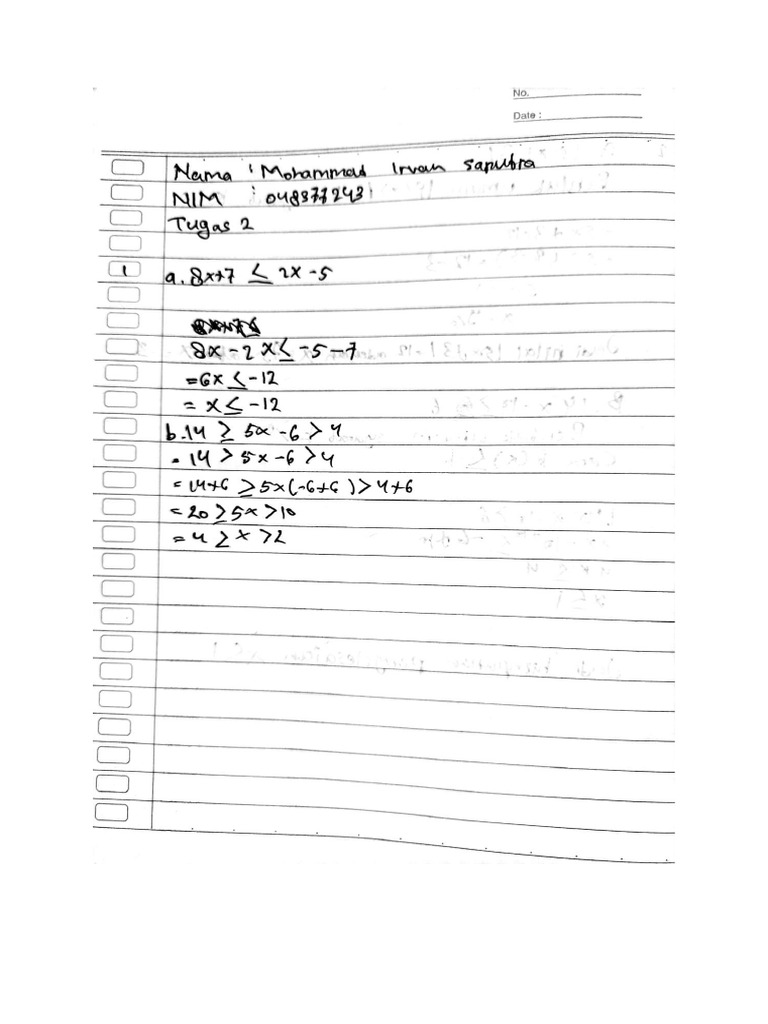 Tugas 2 Pengantar Matematika Pdf