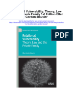 Relational Vulnerability Theory Law and The Private Family 1St Edition Ellen Gordon Bouvier All Chapter