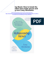 Download Relationship Reset How To Break The Cycle Of Conflict And Create Secure And Lasting Love Lissy Abrahams all chapter