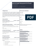 Muhammad Muzamil Khan CV 2