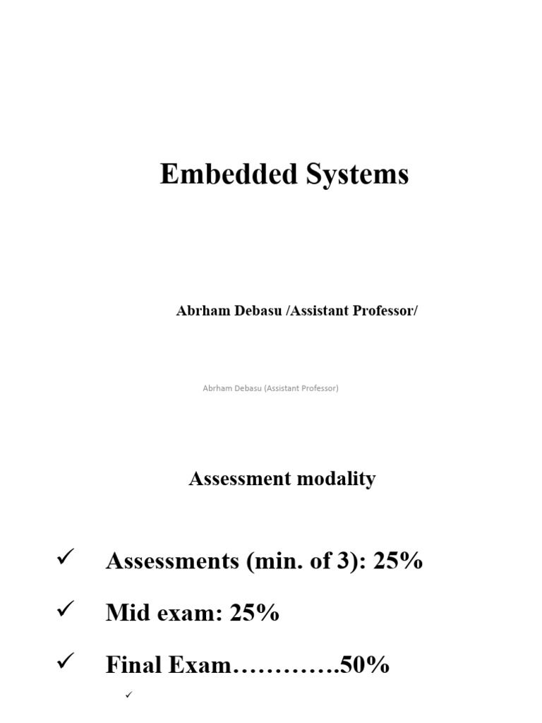 Embedded Systems (Class) | PDF | Arduino | Microcontroller