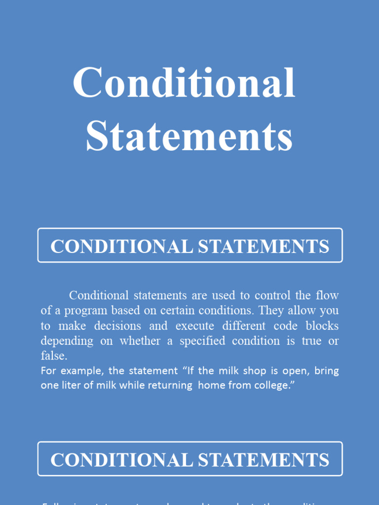 Conditional Statements in C++ | PDF | Computer Programming | Syntax (Logic)