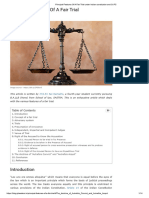 Principal Features of A Fair Trial
