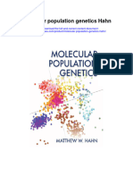 Molecular Population Genetics Hahn Full Chapter