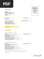 UTP Resume Template