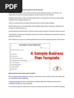 Business Plan Template