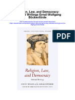 Religion Law and Democracy Selected Writings Ernst Wolfgang Bockenforde All Chapter
