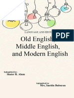 ENGLISH 103 (Old English, Middle English, and Modern English)