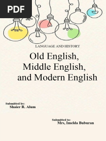 ENGLISH 103 (Old English, Middle English, and Modern English)