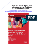 Religion Womens Health Rights and Sustainable Development in Zimbabwe Volume 1 Sophia Chirongoma All Chapter
