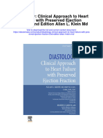Diastology Clinical Approach To Heart Failure With Preserved Ejection Fraction 2Nd Edition Allan L Klein MD Full Chapter