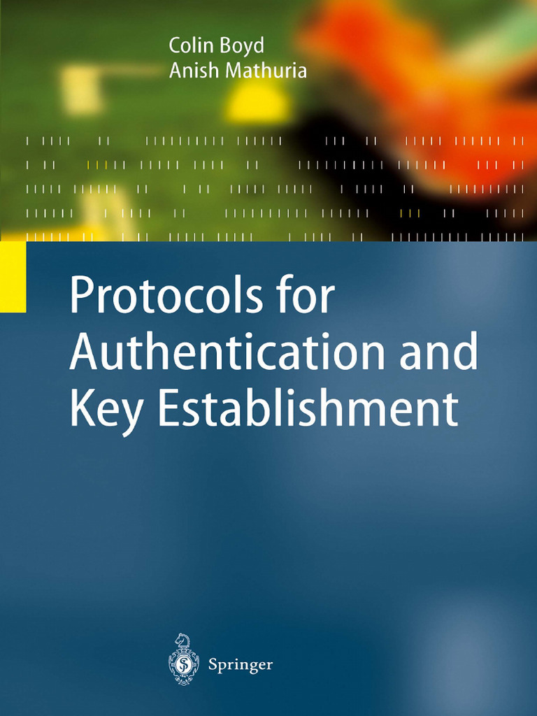 (Colin Boyd, Anish Mathuria) Protocols For Authent | PDF | Cryptography ...