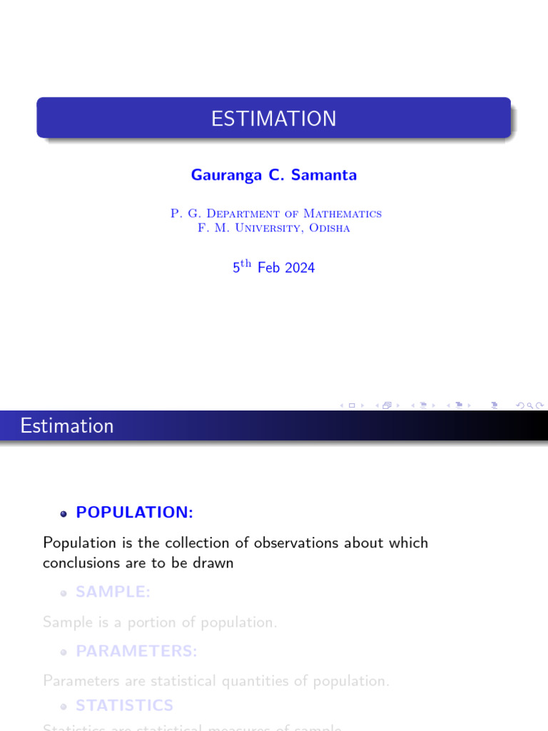Estimation 2nd Sem 19-20 | PDF | Statistics | Estimation Theory