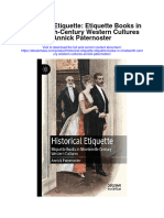 Historical Etiquette Etiquette Books in Nineteenth Century Western Cultures Annick Paternoster Full Chapter