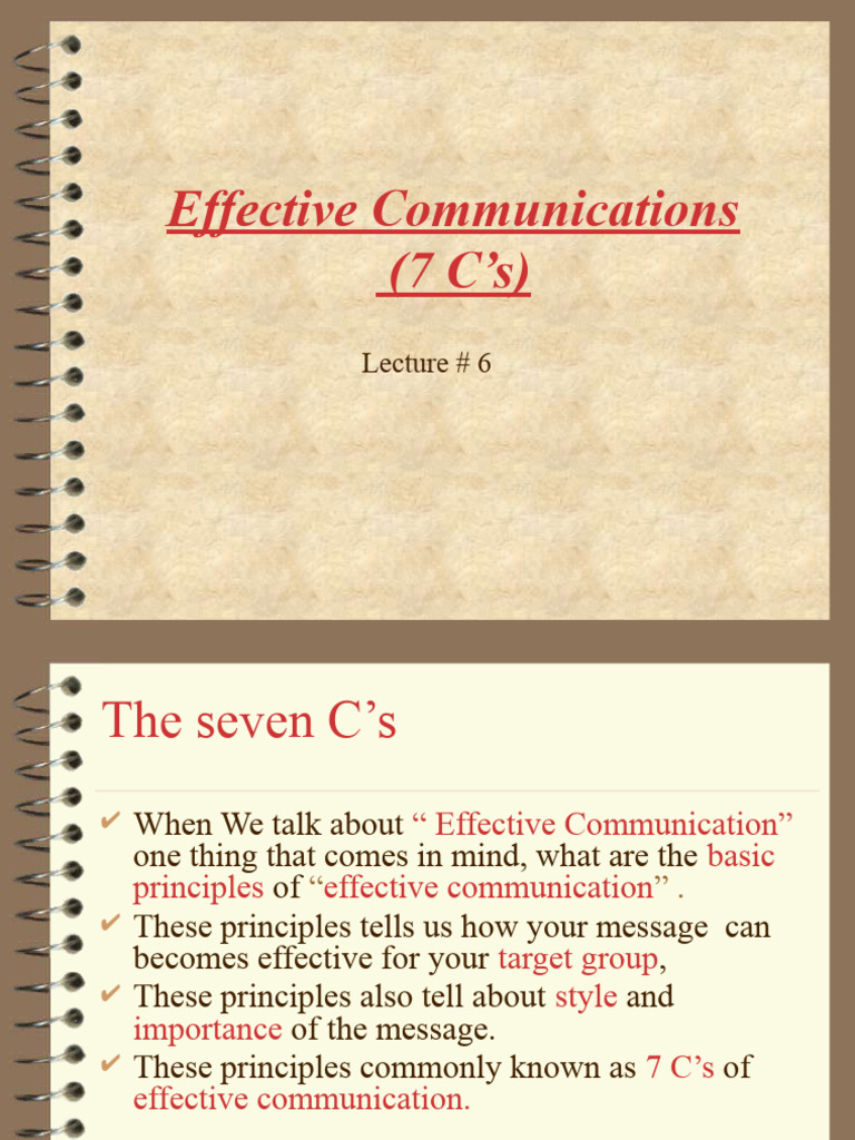 C-2. Notes-Lecture6 Seven Cs | PDF | Communication | Information