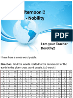 Good Afternoon Grade 6 - Nobility: I Am Your Teacher Dorothy