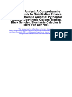 Download Financial Analyst A Comprehensive Applied Guide To Quantitative Finance In 2024 A Holistic Guide To Python For Finance Algorithmic Options Trading Black Scholes Stochastic Calculus More Van De full chapter