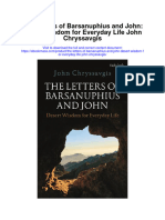 The Letters of Barsanuphius and John Desert Wisdom For Everyday Life John Chryssavgis Full Chapter