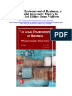 Download The Legal Environment Of Business A Managerial Approach Theory To Practice 3Rd Edition Sean P Melvin full chapter