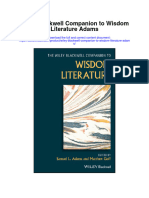 Download Wiley Blackwell Companion To Wisdom Literature Adams all chapter