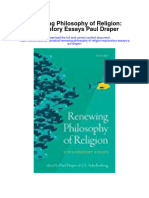Renewing Philosophy of Religion Exploratory Essays Paul Draper All Chapter