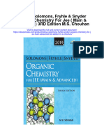 Wileys Solomons Fryhle Snyder Organic Chemistry For Jee Main Advanced 3Rd Edition M S Chouhan All Chapter