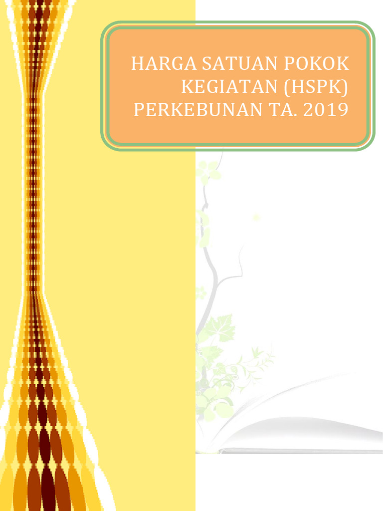 HSPK Perkebunan Kalimantan Timur 2019 | PDF