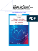 Financial Reporting Financial Statement Analysis and Valuation 10E 10Th Edition James M Wahlen Full Chapter