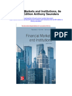 Financial Markets and Institutions 8E Ise 8Th Edition Anthony Saunders Full Chapter