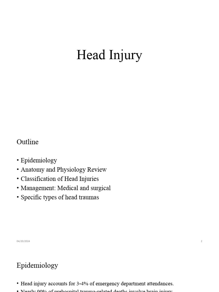 head injury | PDF | Traumatic Brain Injury | Concussion