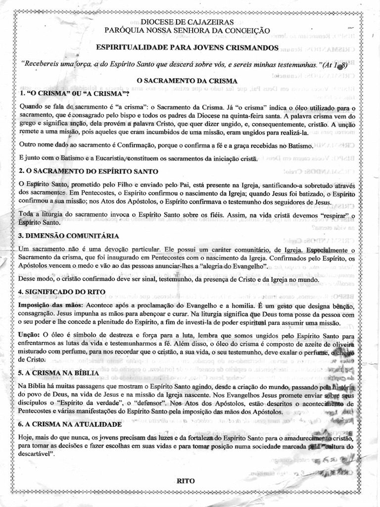 MATERIAL CRISMA CATEQUESE PDF