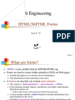 Web Engineering: HTML/XHTML Forms