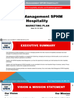 2022 Hotel Management SPHM Hospitality Marketing Plan