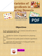 Varieties of Ingredients in Preparing Desserts.wk 2