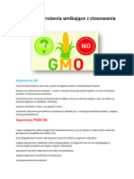 Korzyści I Zagrożenia Wnikające Z Stosowania GMO